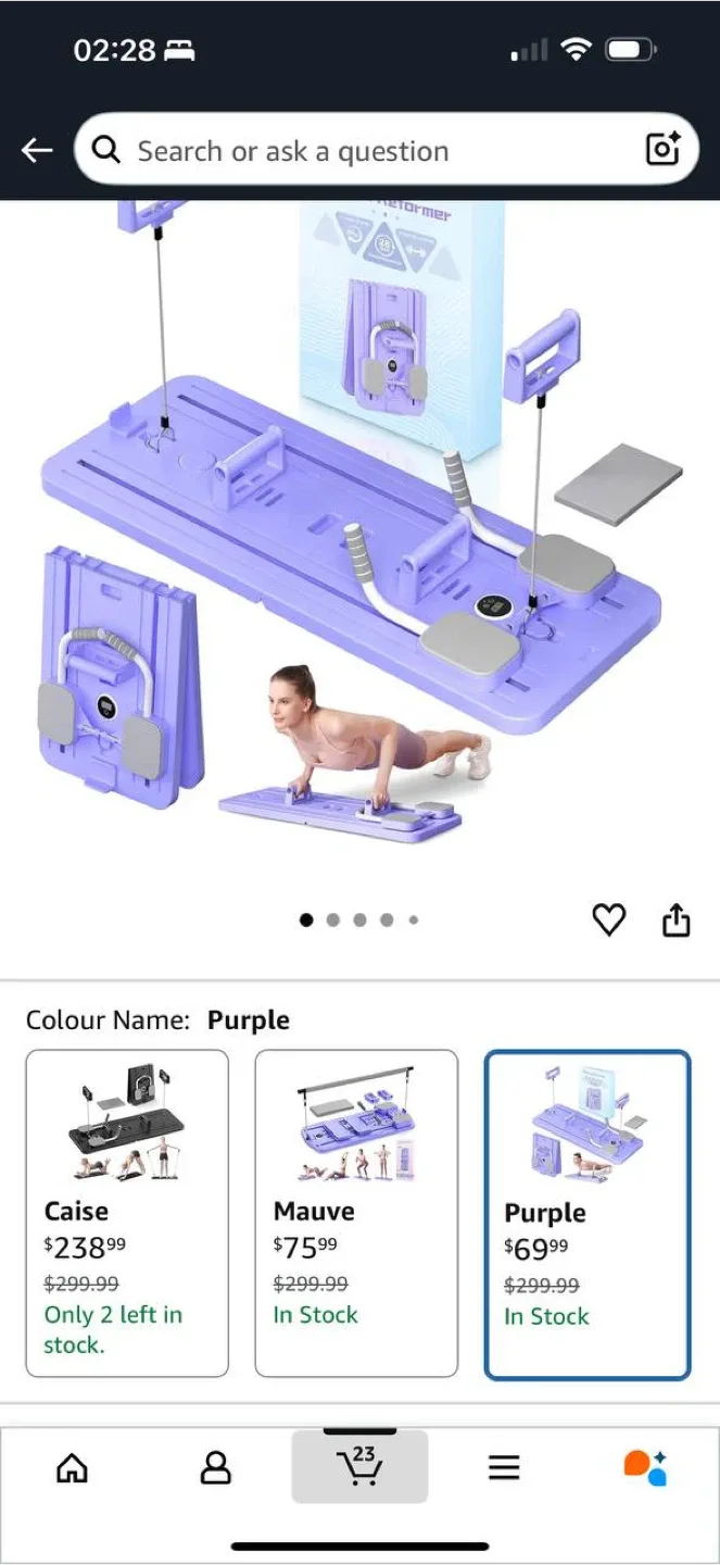 KTATA Portable Pilates Reformer Machine 💜 image indicator(2)