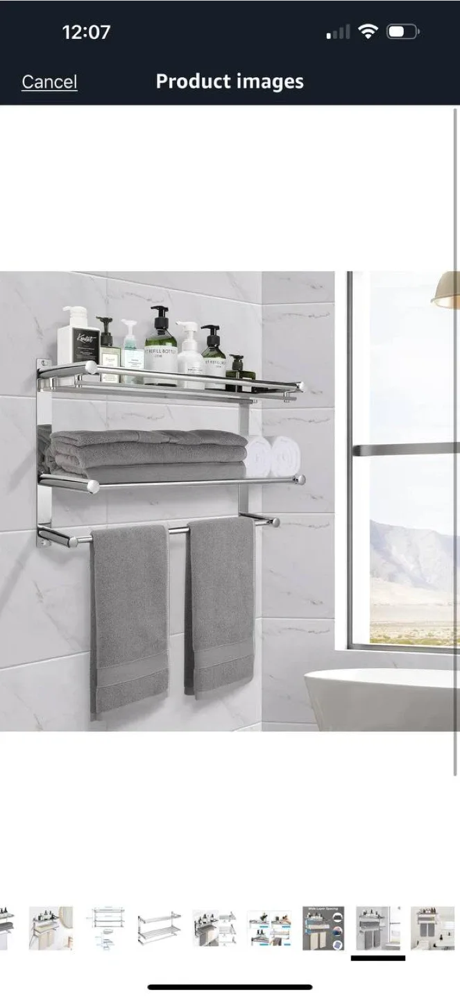 BONVIDA 3-Tier Bathroom Towel Rack – Open Box image indicator(6)