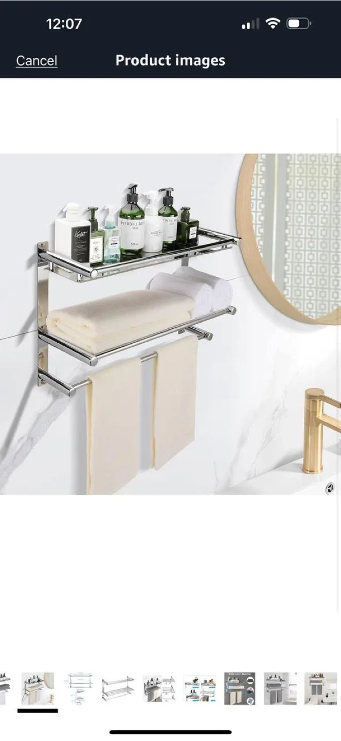 BONVIDA 3-Tier Bathroom Towel Rack – Open Box image indicator(2)