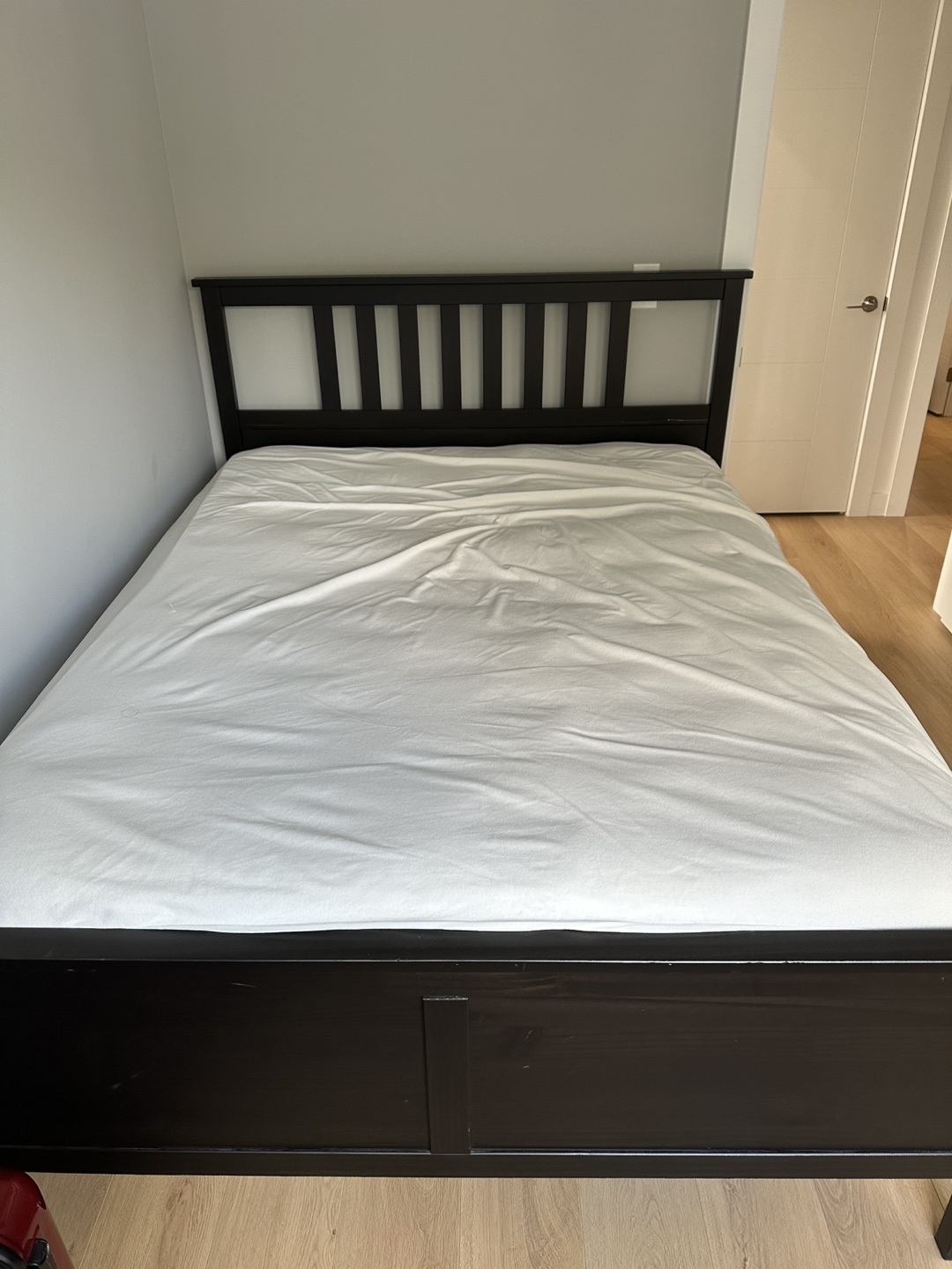 Ikea Hemnes Black-Brown Queen Bed Frame - photo 2