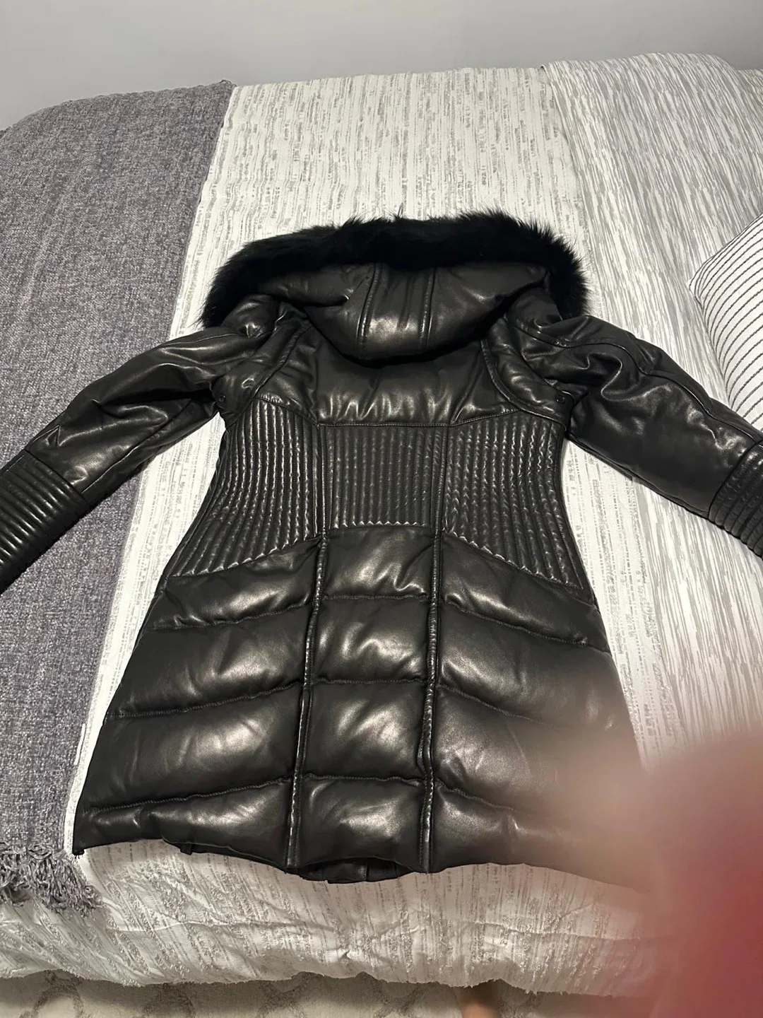 Rudsak Shauna Black Leather Down Puffer image indicator(4)