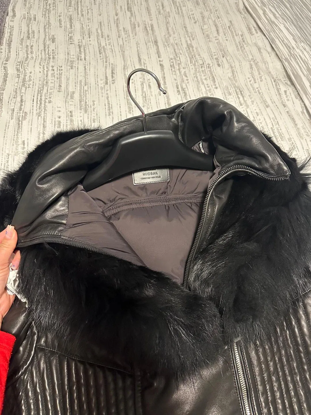 Rudsak Shauna Black Leather Down Puffer image indicator(6)