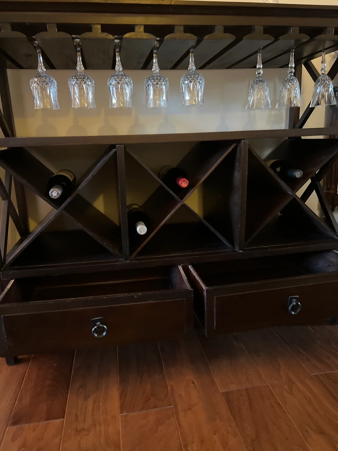 Dark Brown Wine Rack Cabinet - photo 3