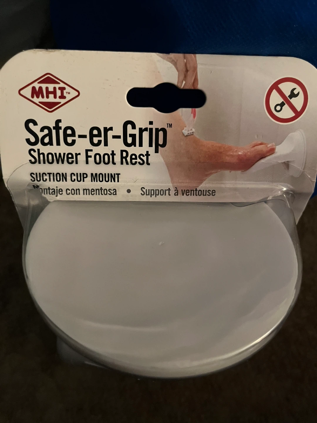 MHI Safe-er-Grip Shower Foot Rest - New