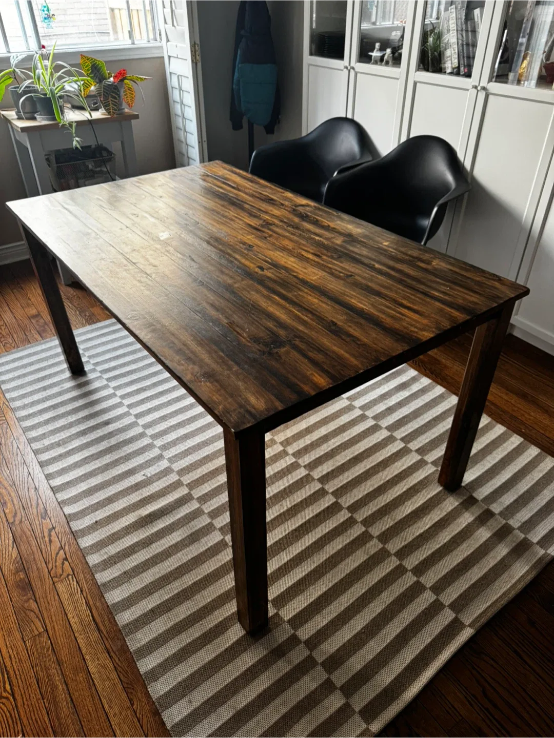 Wood Dining Table - Dark Brown image indicator(3)