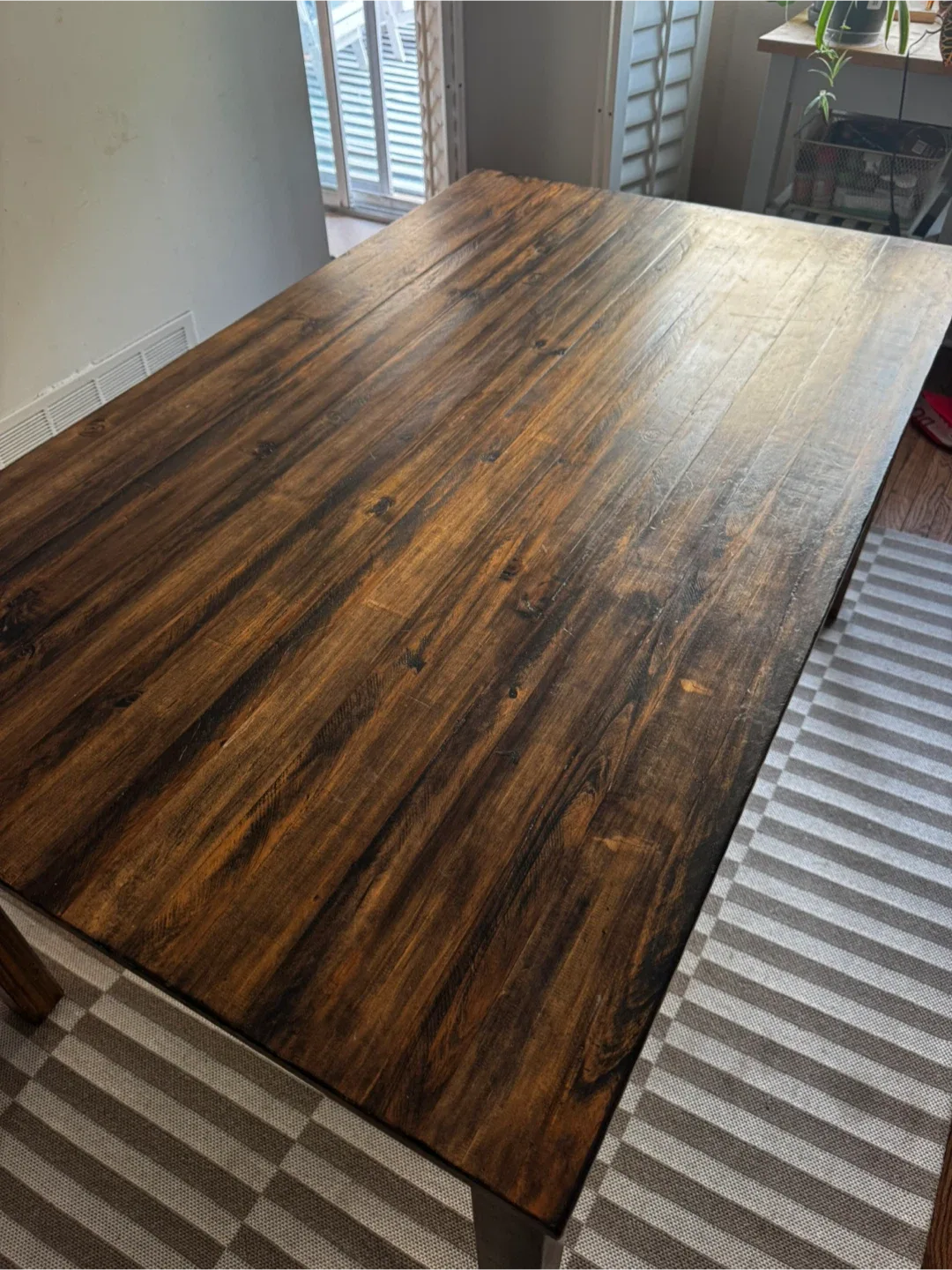 Wood Dining Table - Dark Brown image indicator(2)