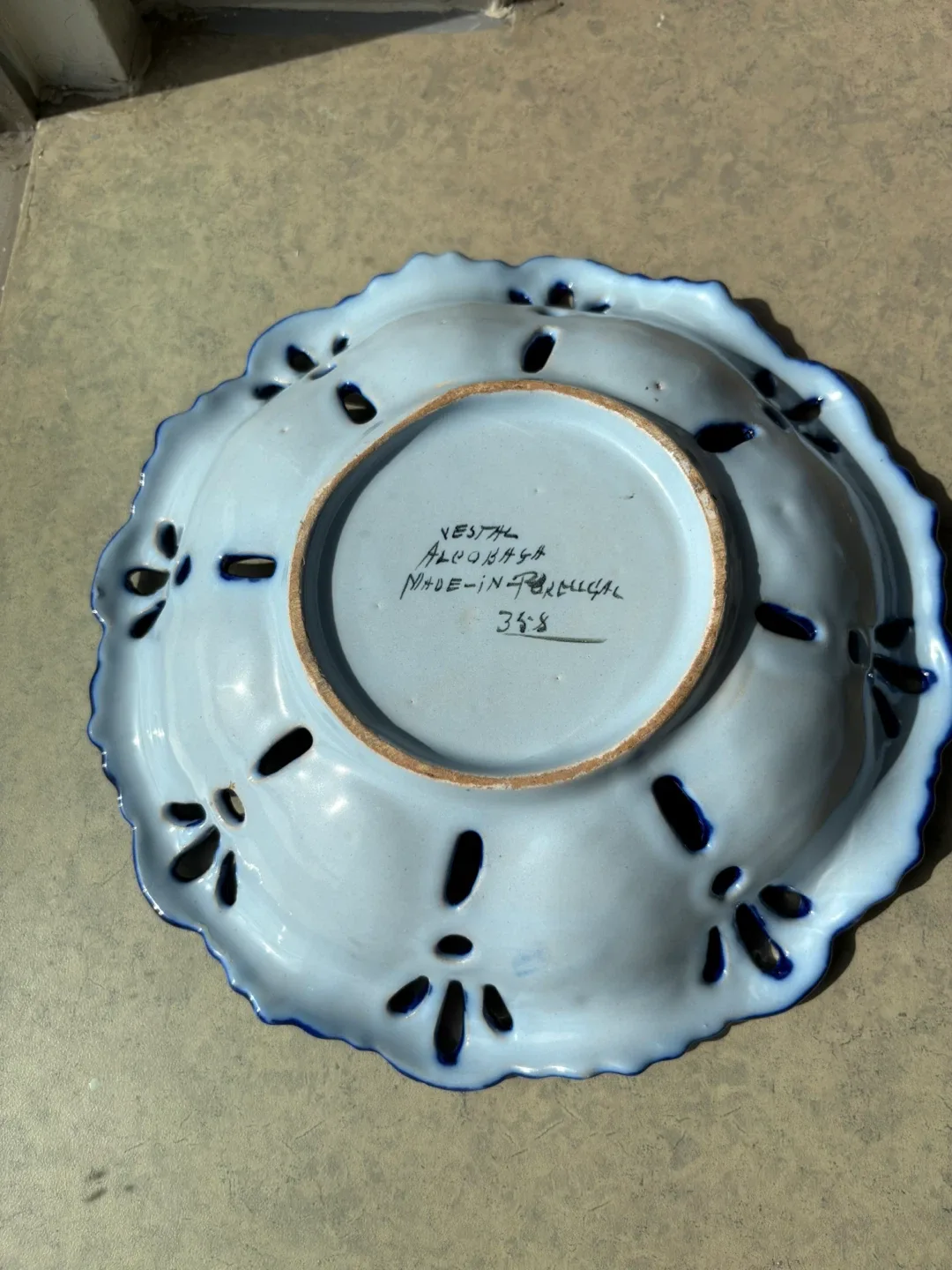 Vintage Alcobaca Portugal Floral Bowl image indicator(2)