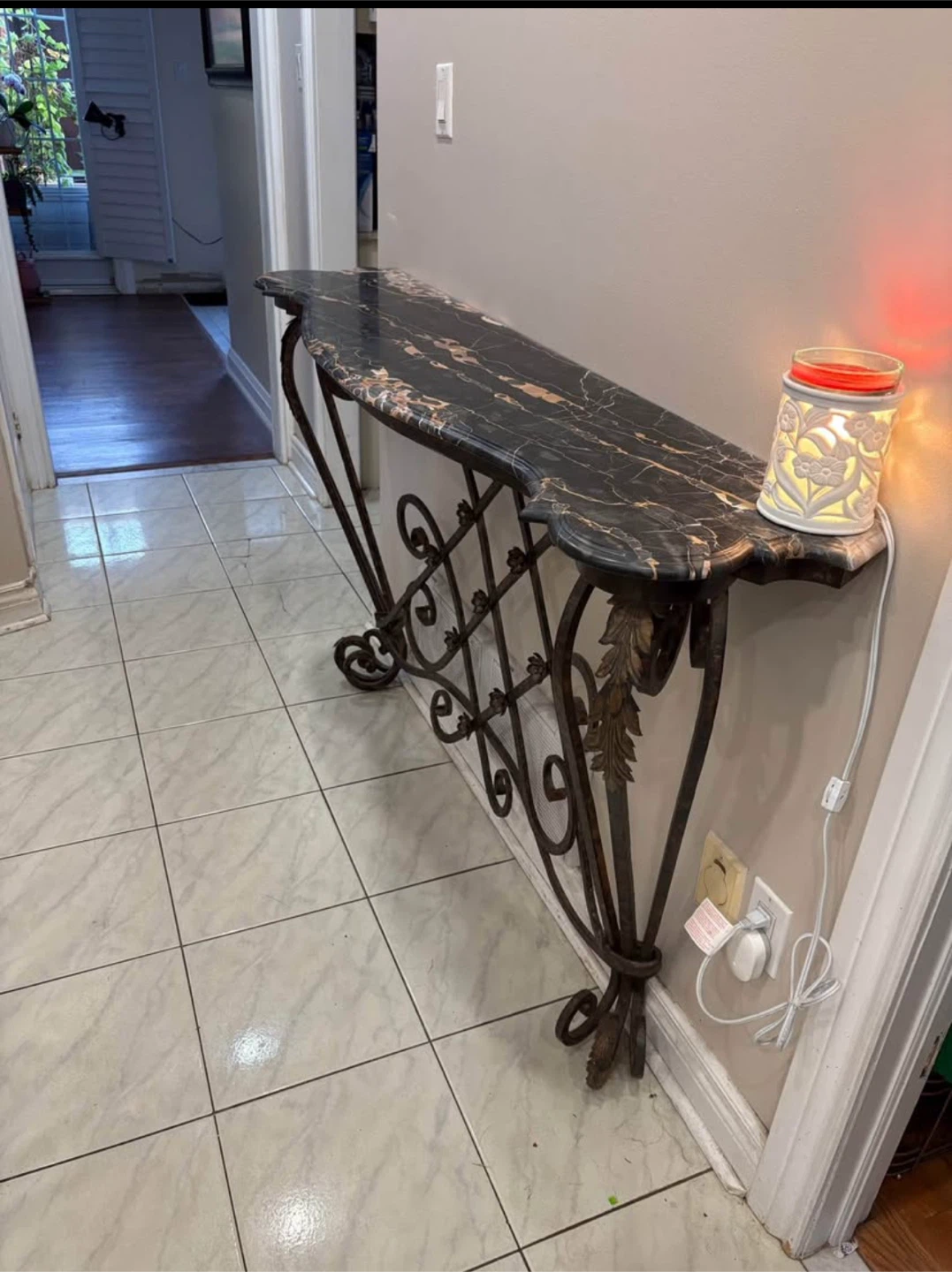 🥕Marble Top Console Table, 65 inches