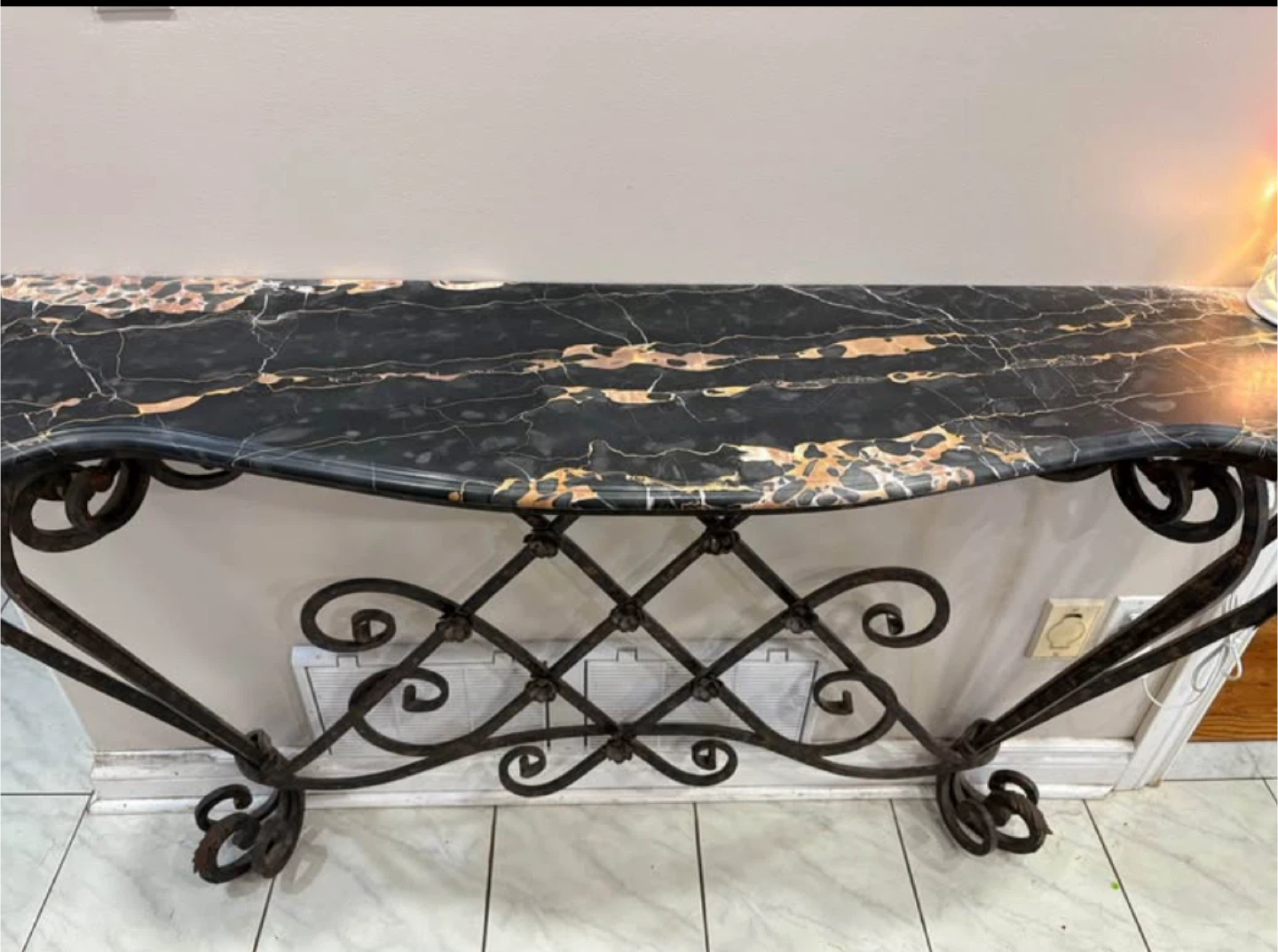 🥕Marble Top Console Table, 65 inches - photo 2