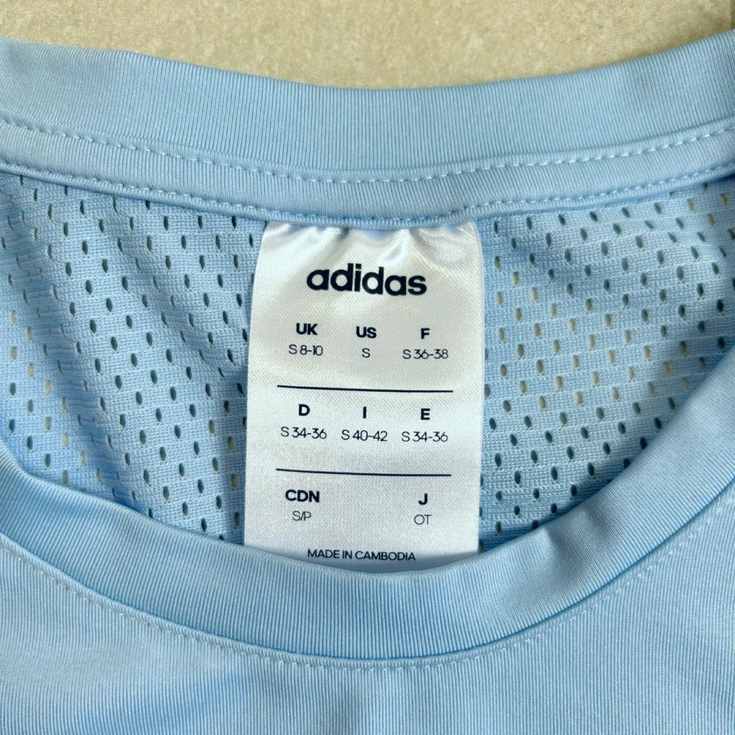Adidas Light Blue Training T-Shirt Size S image indicator(5)
