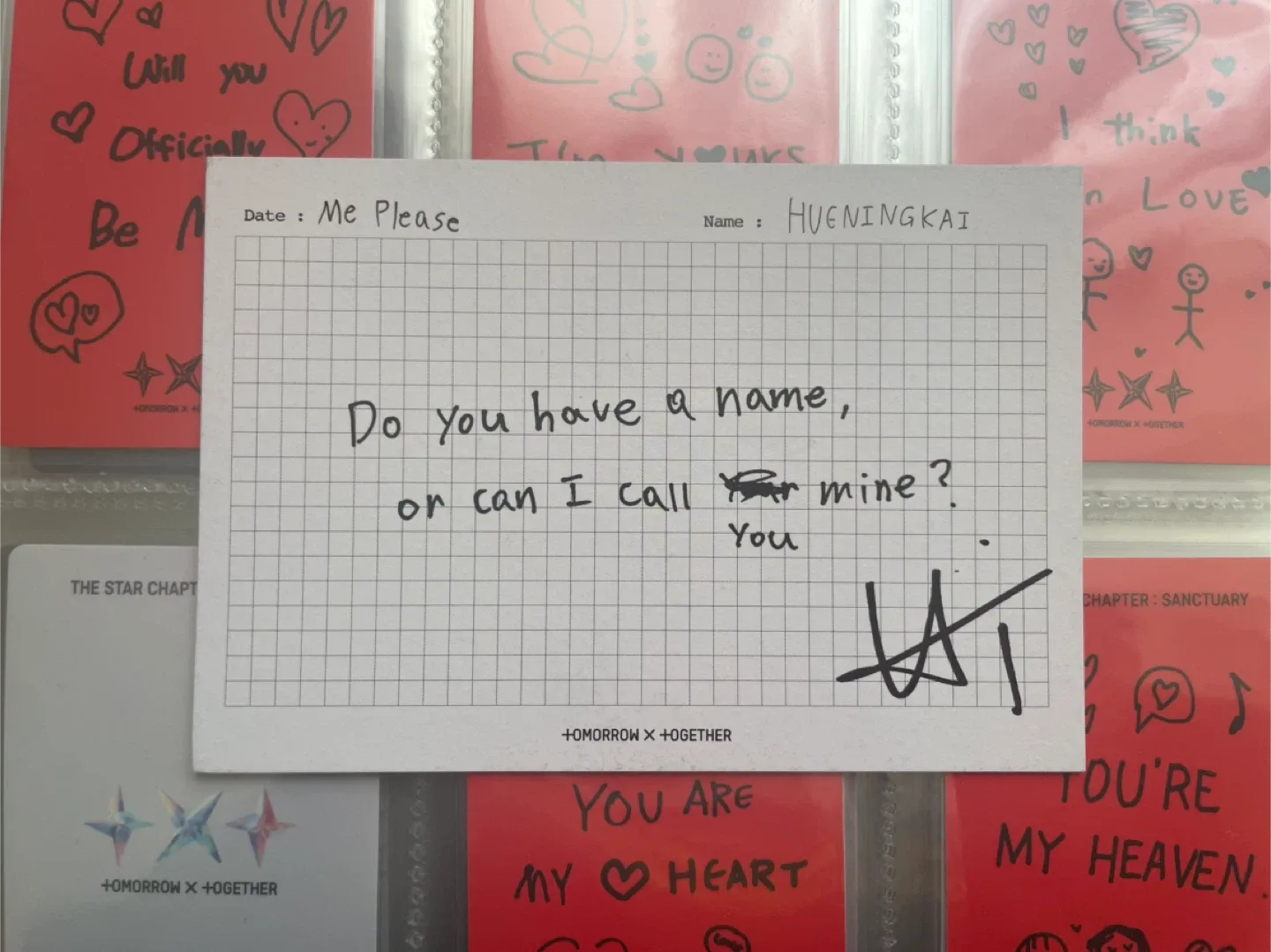 TXT Hueningkai Signed Postcard (The star chapter sanctuary)