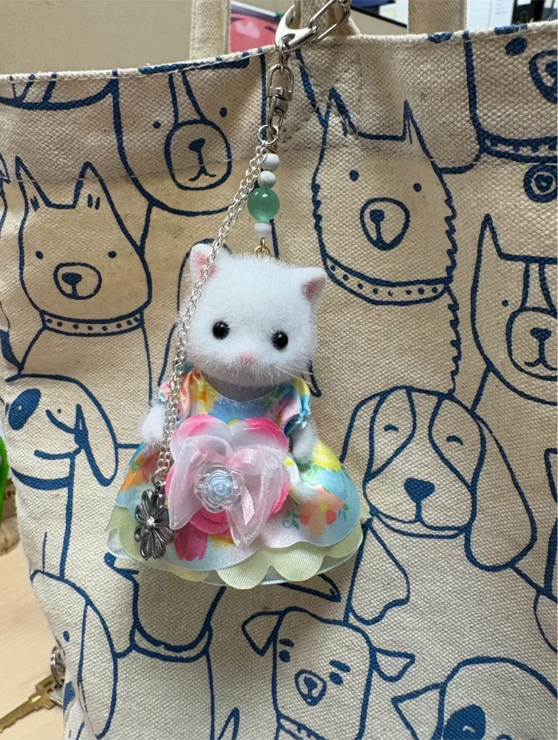 CALICO CRITTERS Custom Keychain Bag Charm 😻 Persian Cat Girl! thumbnail