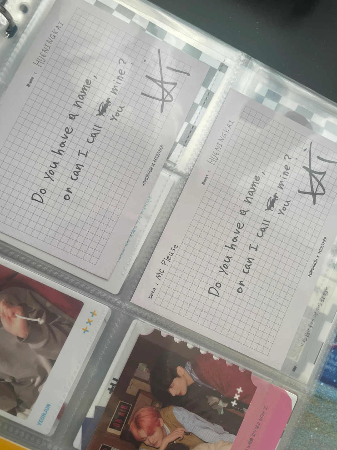 TXT Hueningkai Signed Postcard (The star chapter sanctuary) - photo 3