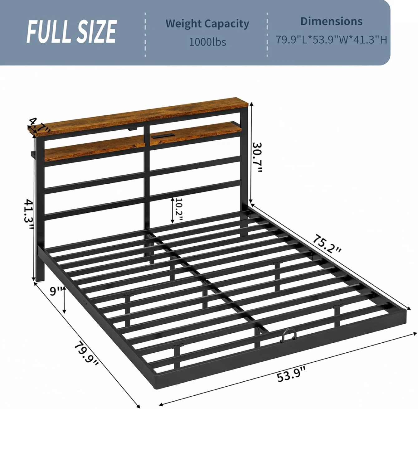 Deikou Full Bed Frame must go today - photo 5