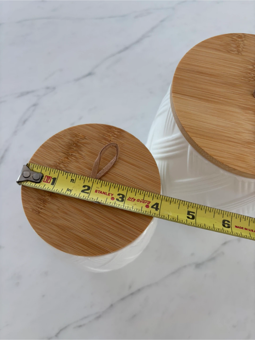 THL White Ceramic Jar Set with Bamboo Lids - photo 5
