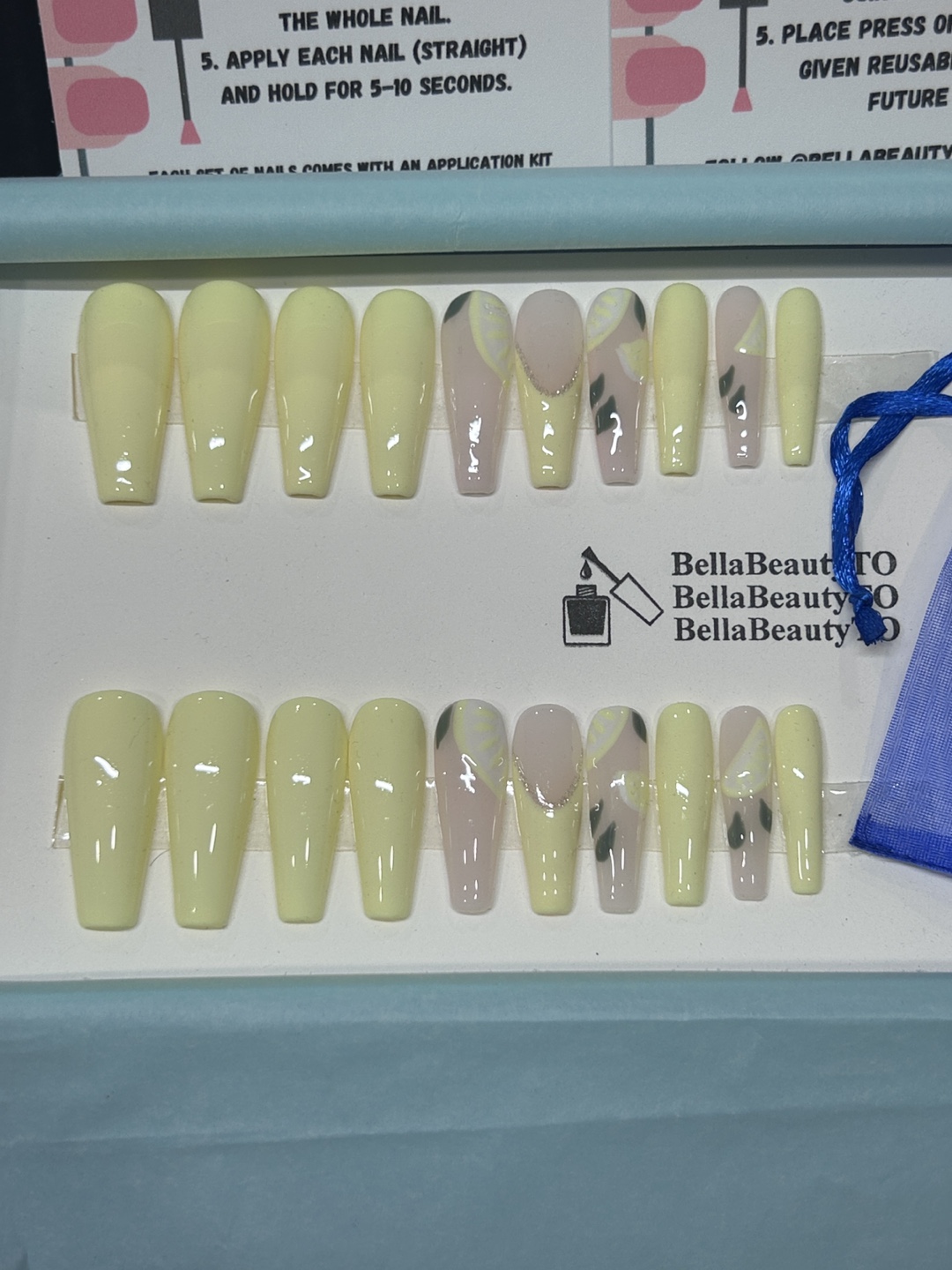 Press On Nails - Lemon Design - photo 2