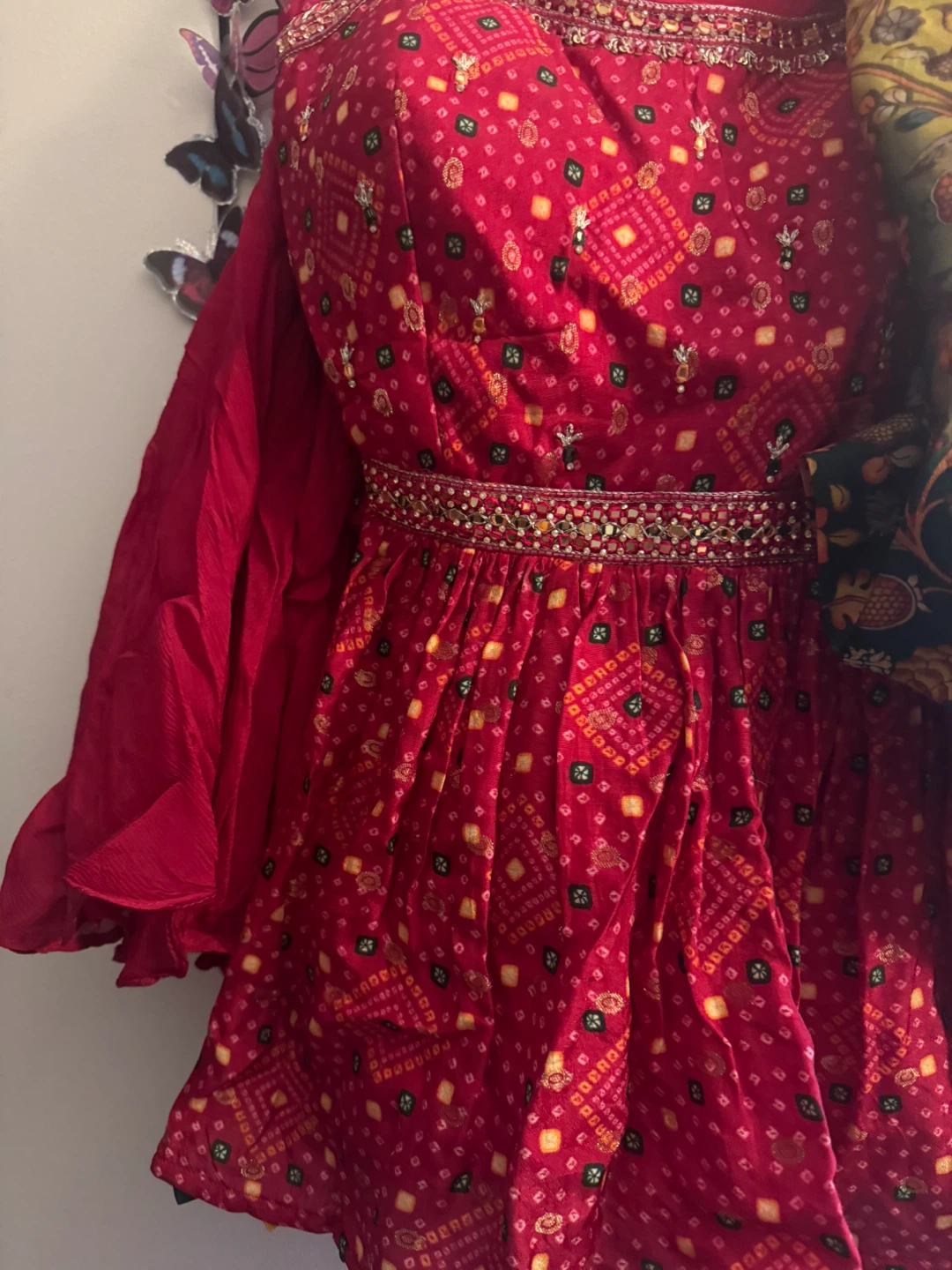 Red Indian Dress - XL Size - photo 4