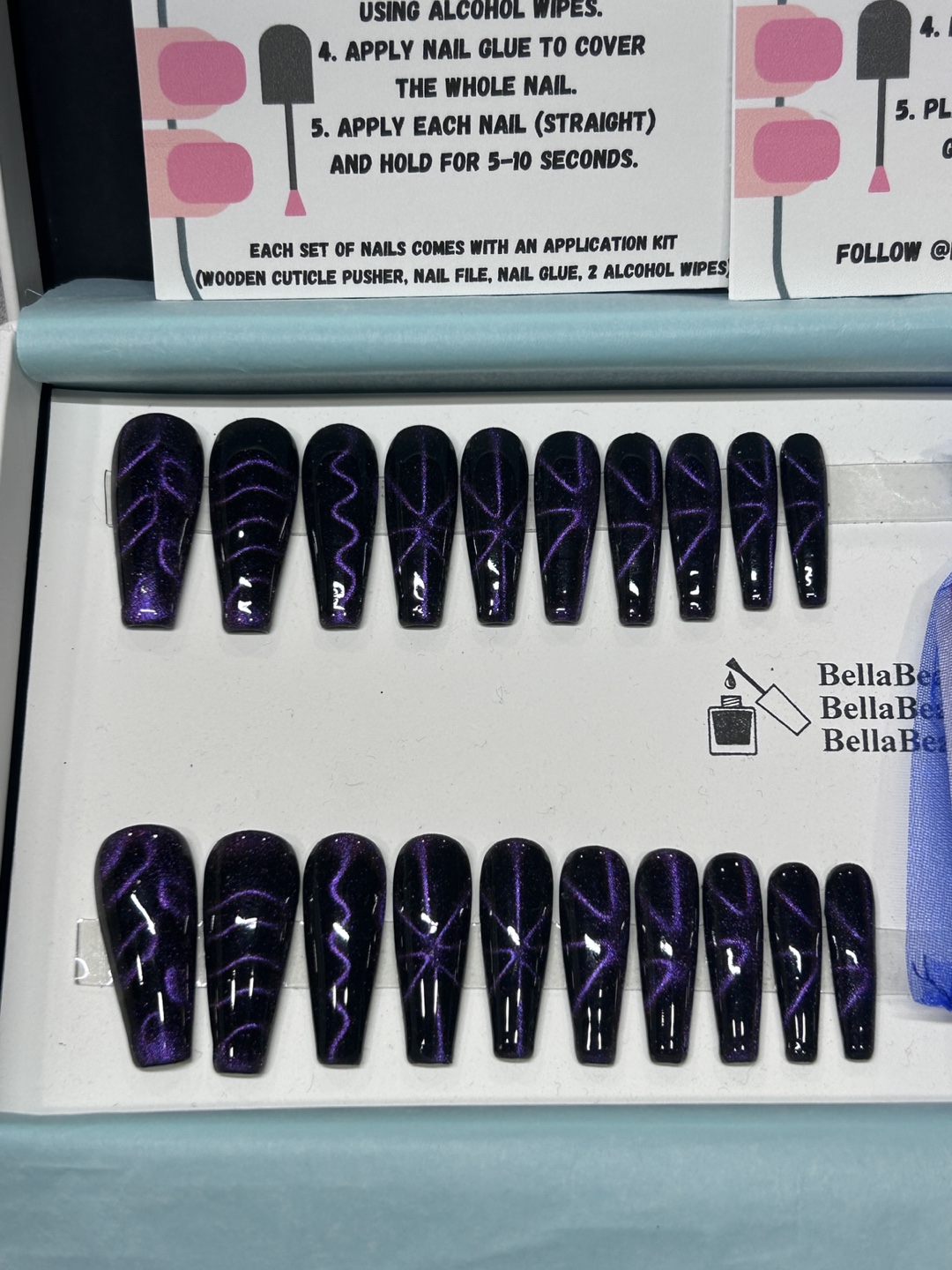 Press-On Nails, Purple cat eye - photo 2