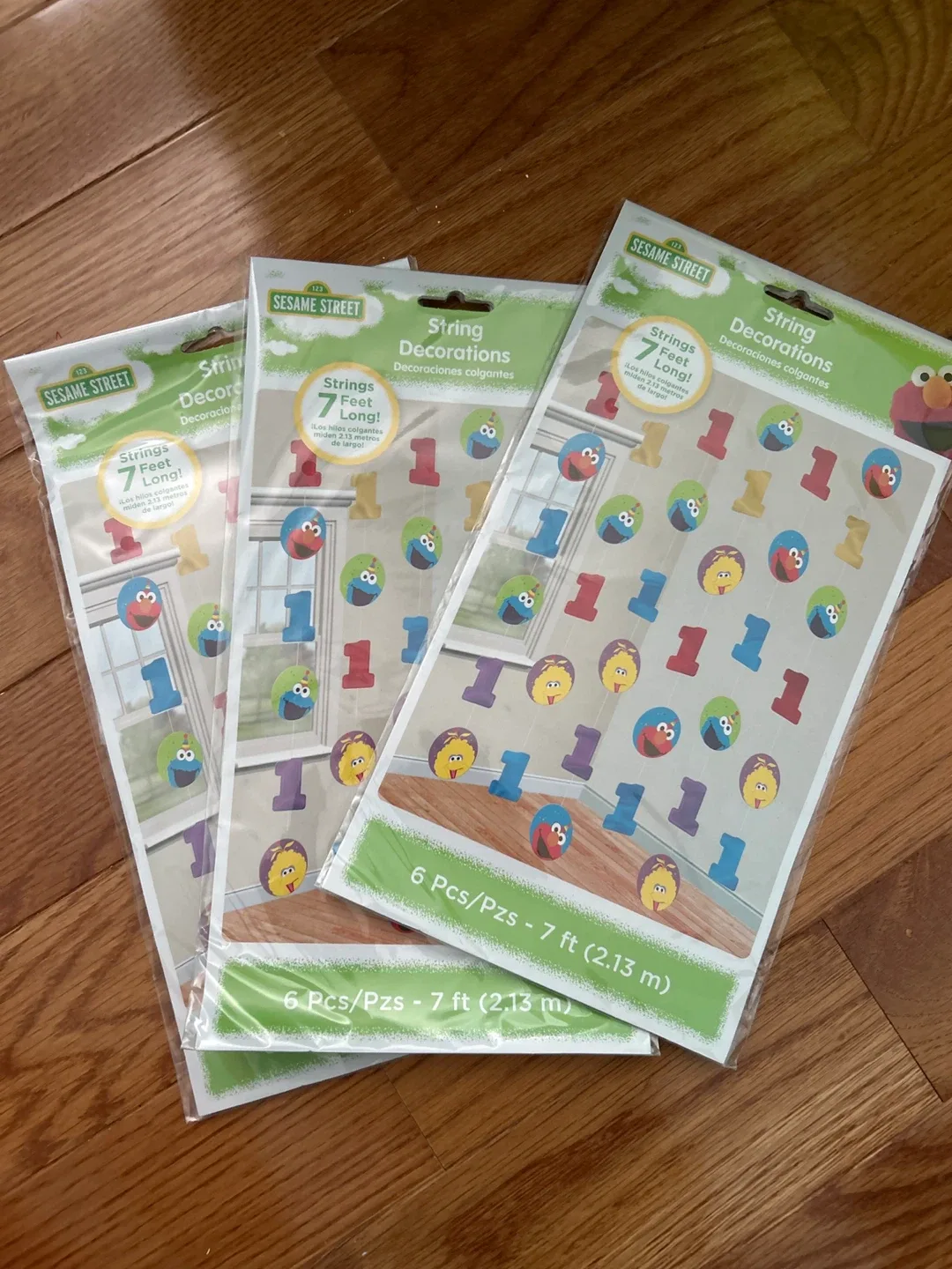 NEW 3pkg - birthday Sesame Street String Decorations