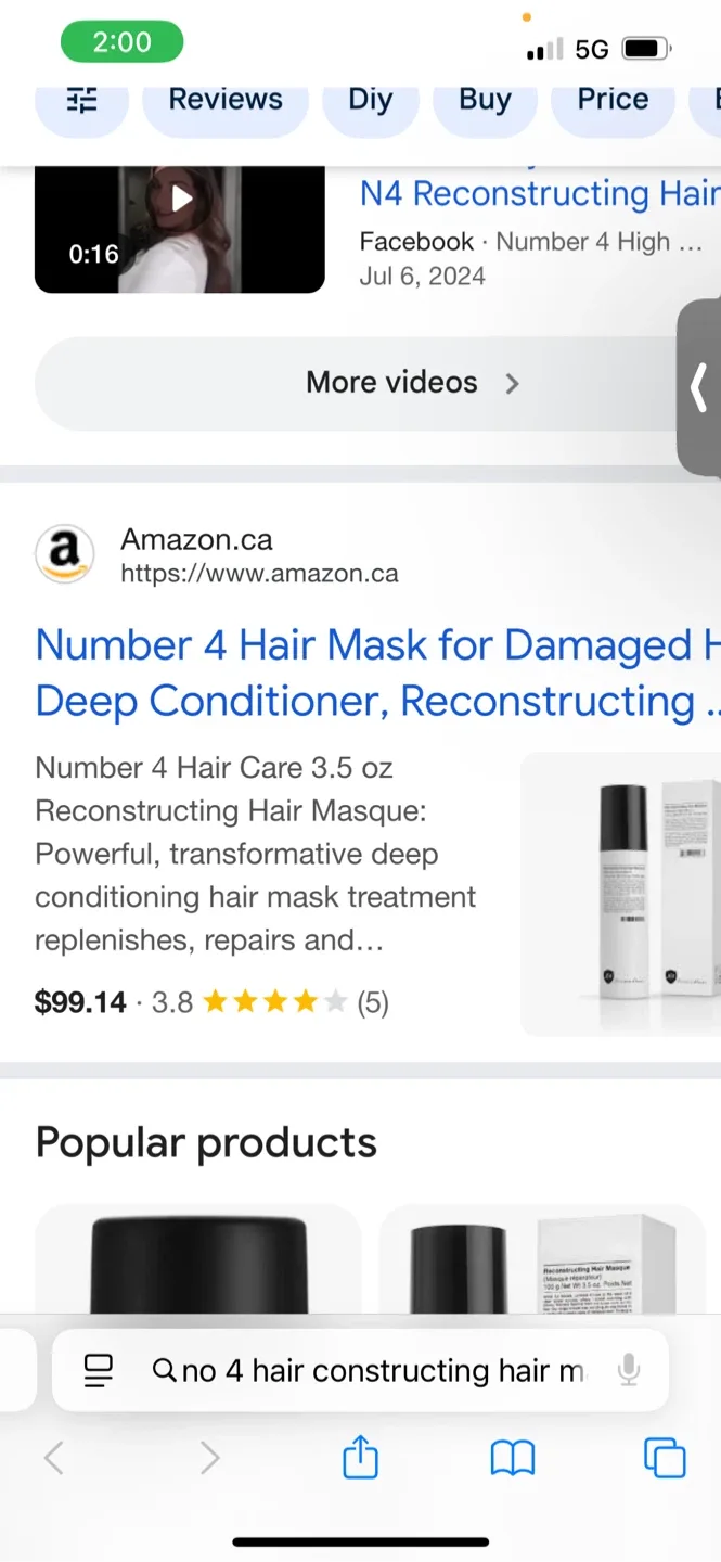 Number 4 Reconstructing Hair Masque - New image indicator(2)