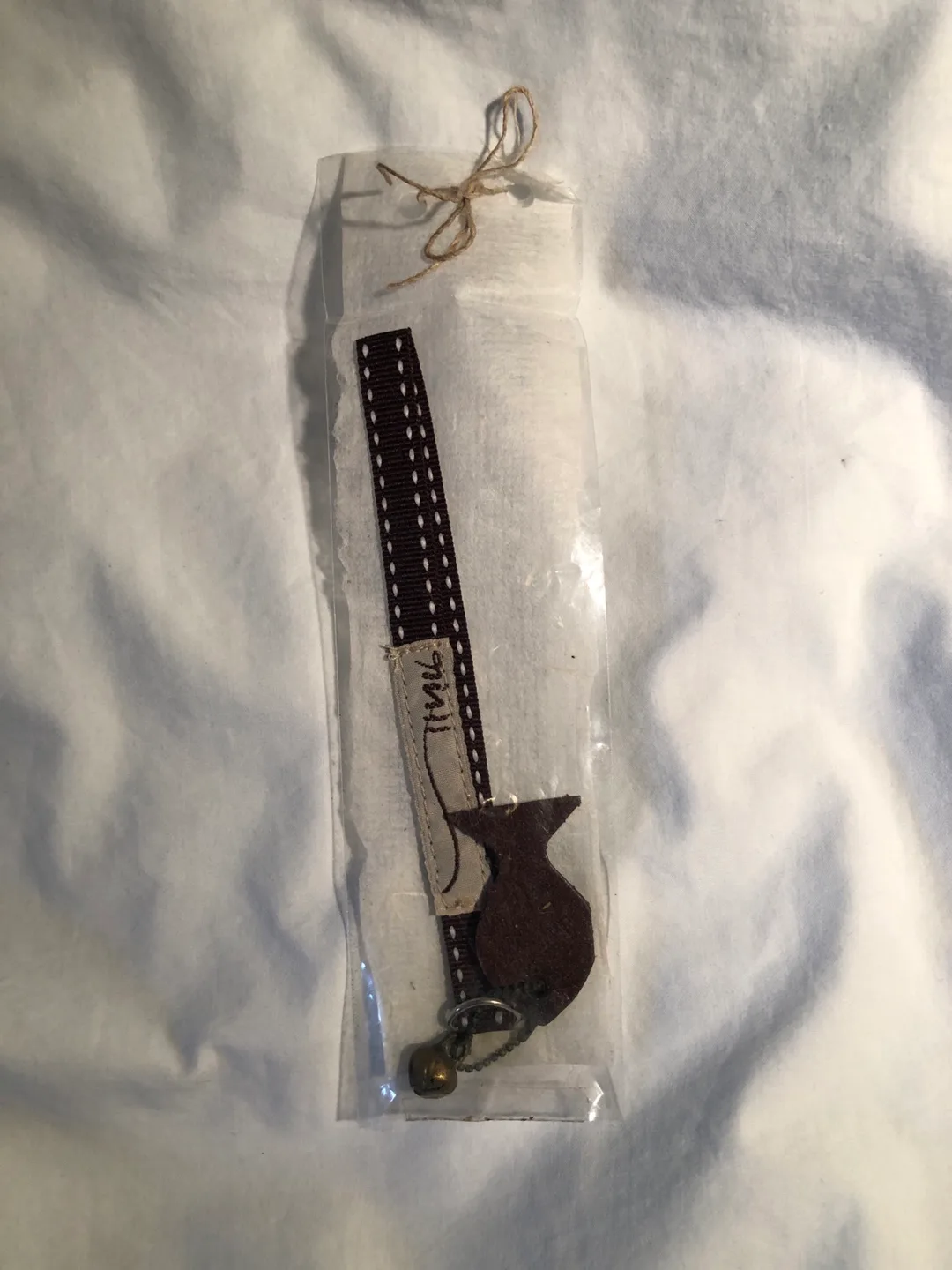 Handmade Bookmark/Wrist Strap with Fish Charm and Bell thumbnail