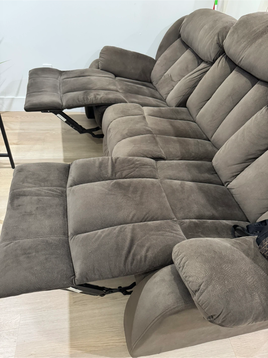 Brown Reclining Sectional Sofa - photo 3