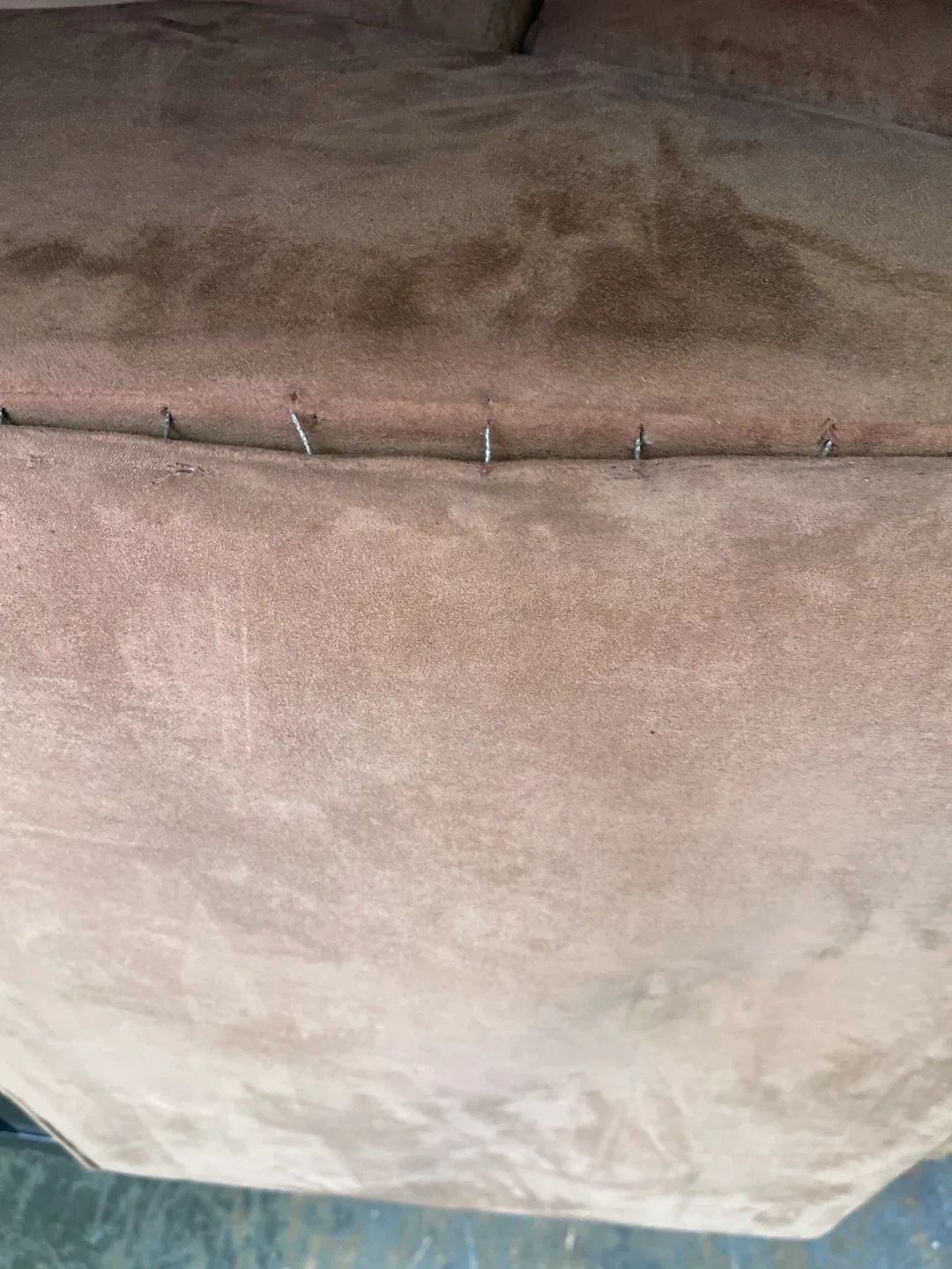 (ASK about delivery) Large Brown Sectional Sofa Chaise image indicator(7)