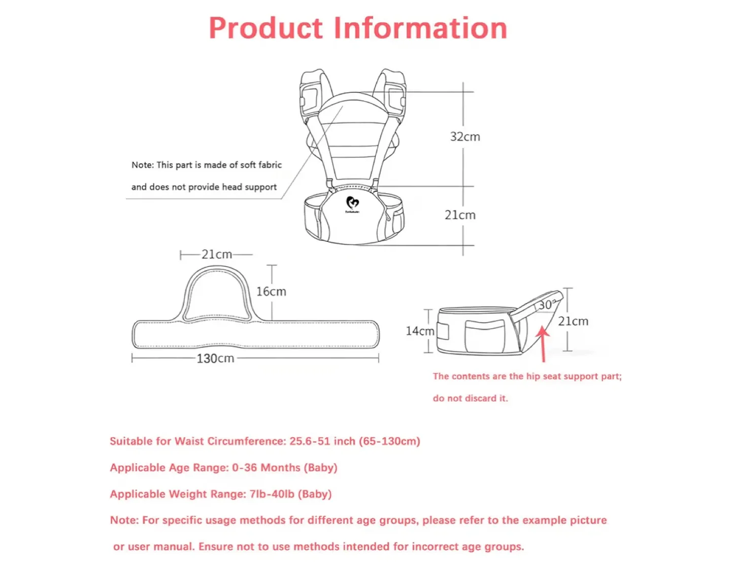 Hellobaby Baby Carrier - Grey, 0-36 Months image indicator(6)