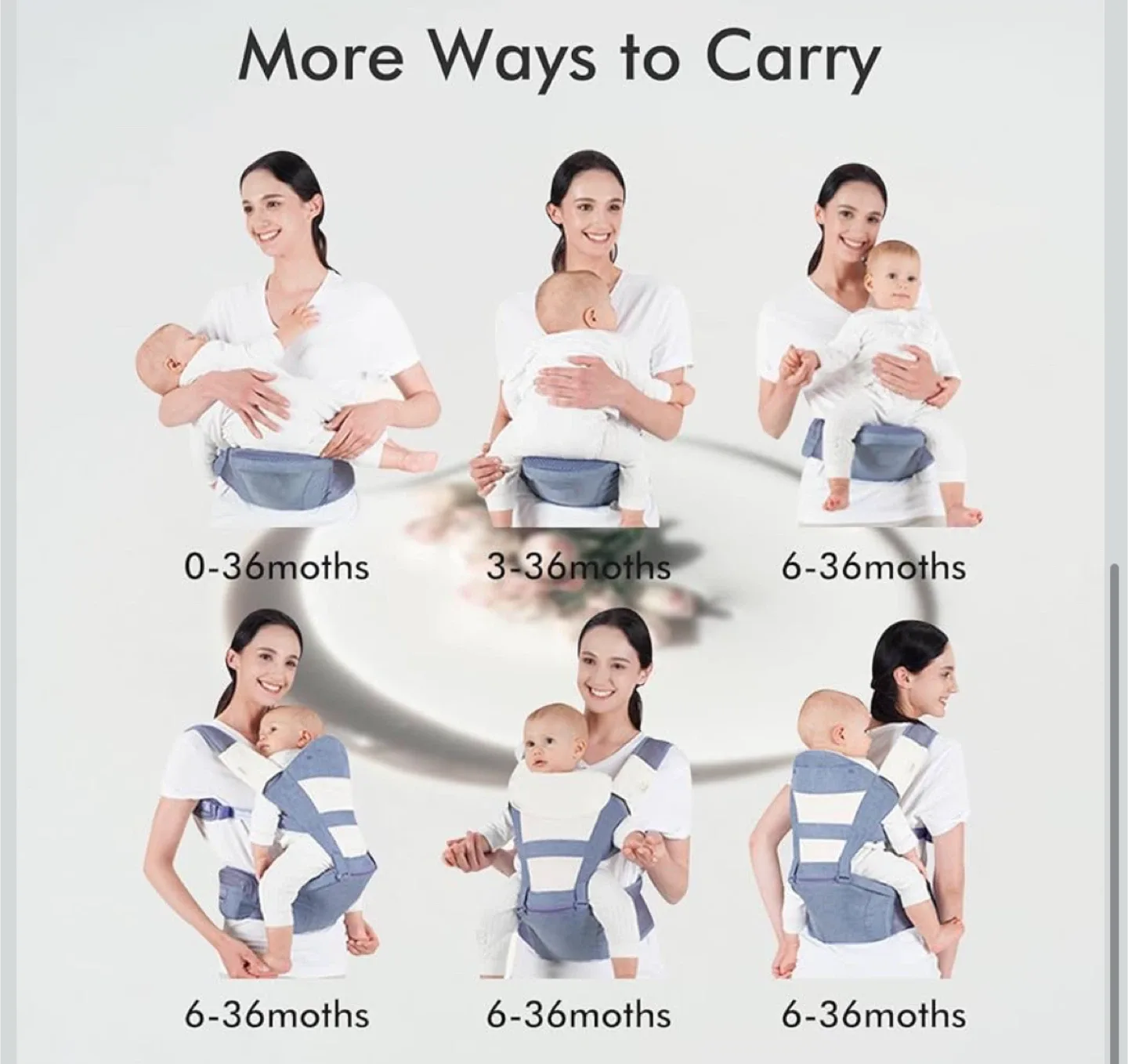 Hellobaby Baby Carrier - Grey, 0-36 Months image indicator(5)
