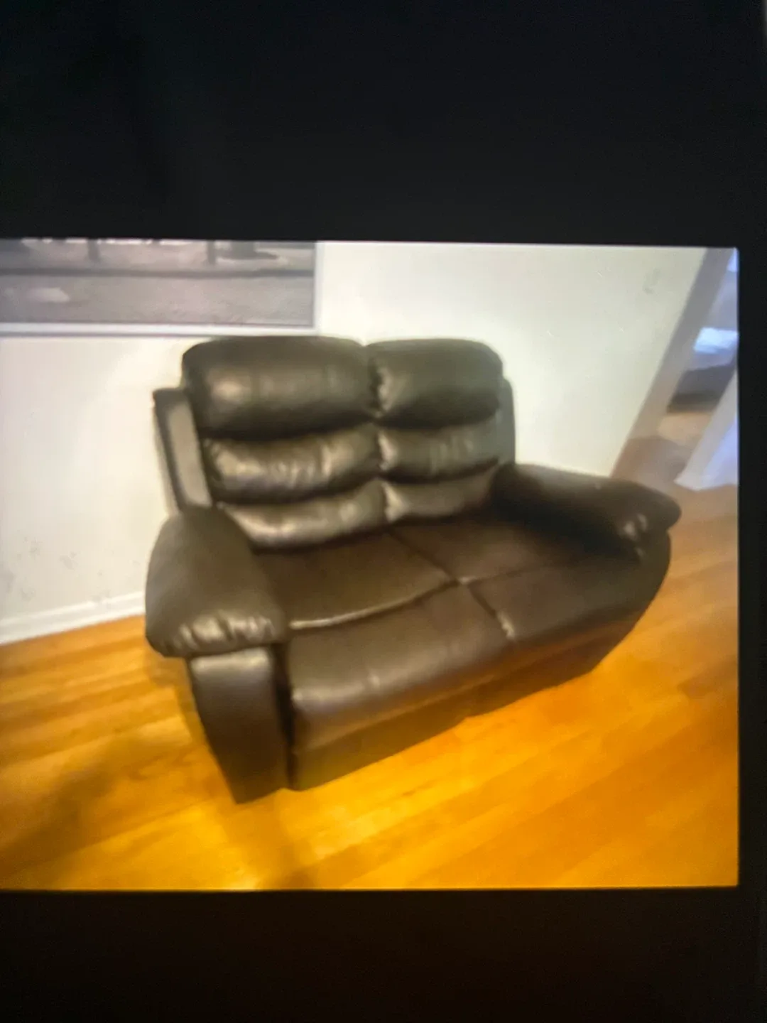 2 Loveseat Recliner - Brown Leather and 1 chair recliner image indicator(3)