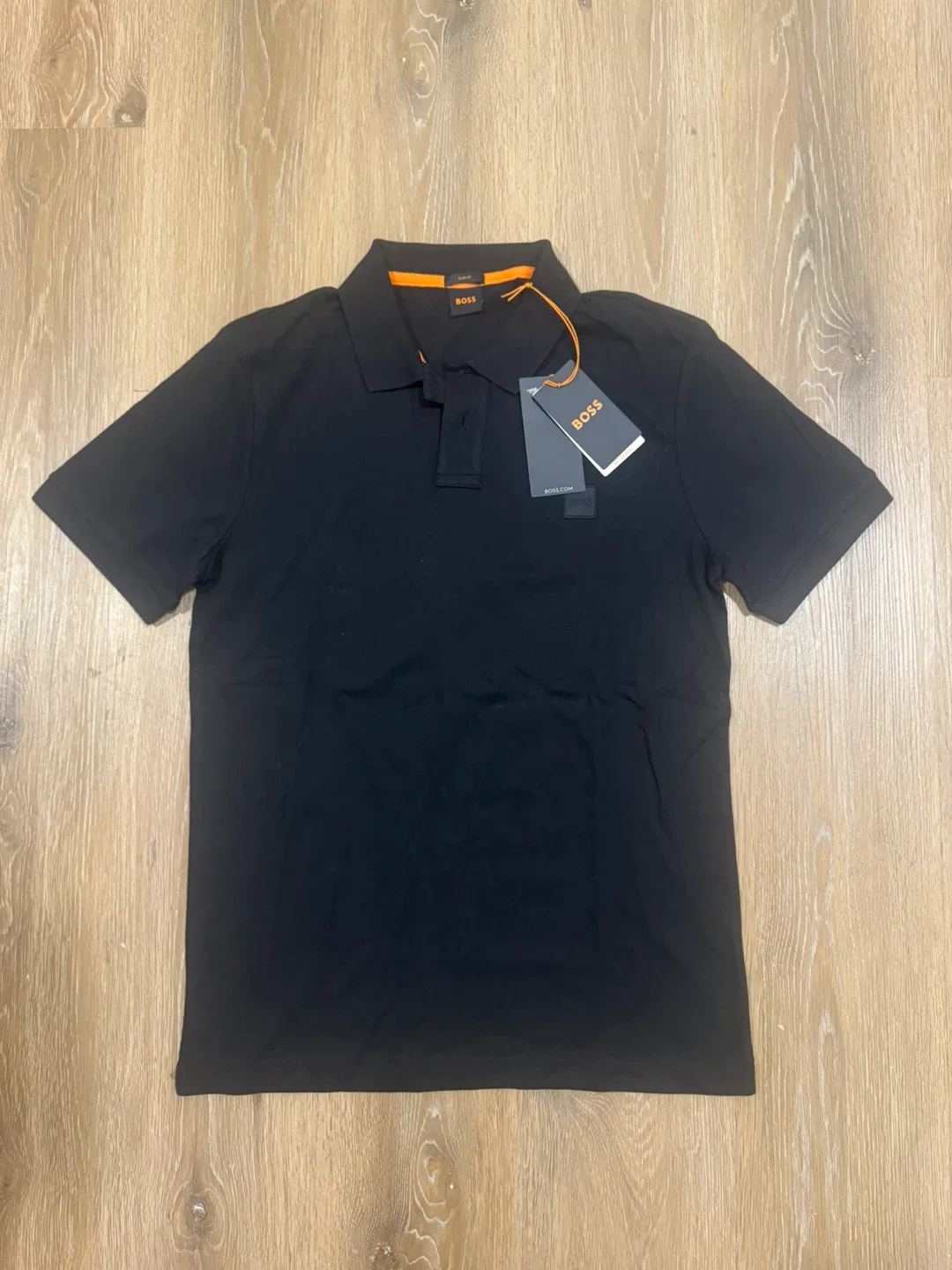 Hugo BOSS Mens Black Polo T-Shirt Size Large thumbnail