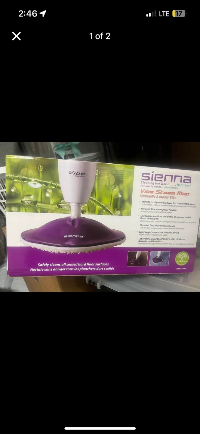 Sienna Vibe Steam Mop - New in Box! - photo 2