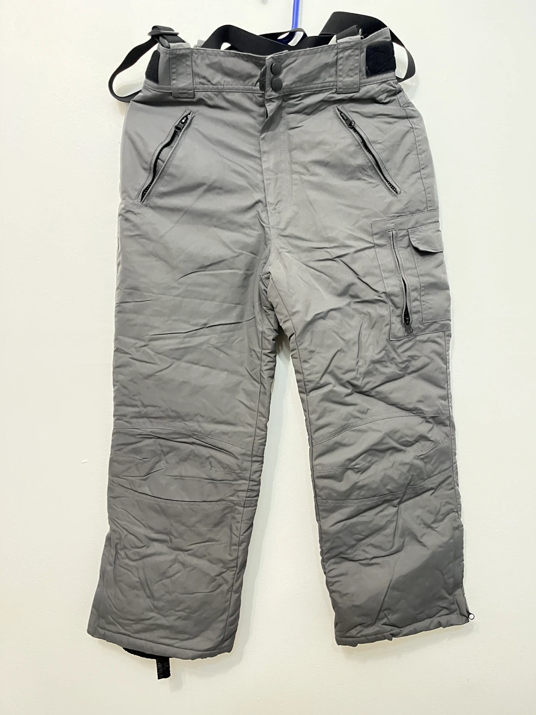 Grey Snow Skii Pants with Suspenders - photo 4