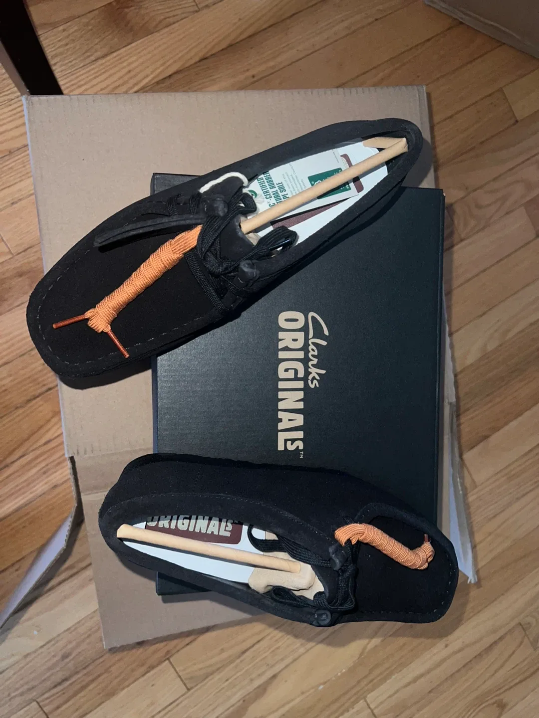 Clarks Originals Black Suede Wallabee Cup Moccasin - Size US 9 image indicator(3)