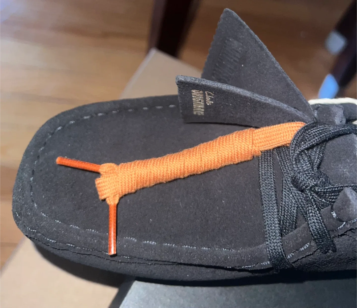 Clarks Originals Black Suede Wallabee Cup Moccasin - Size US 9 image indicator(2)