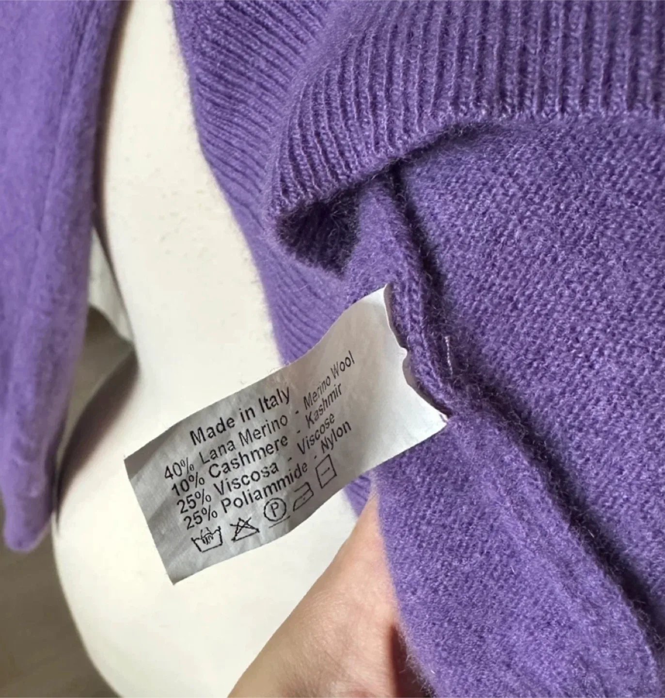 Camicissima Purple Cashmere Sweater，made in Italy! image indicator(4)