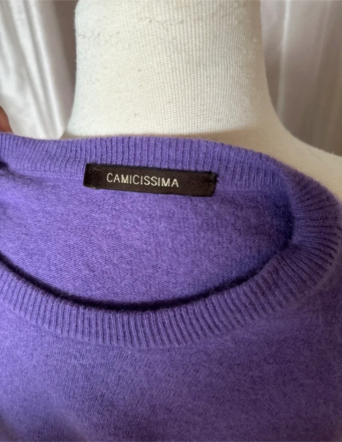 Camicissima Purple Cashmere Sweater，made in Italy! image indicator(3)