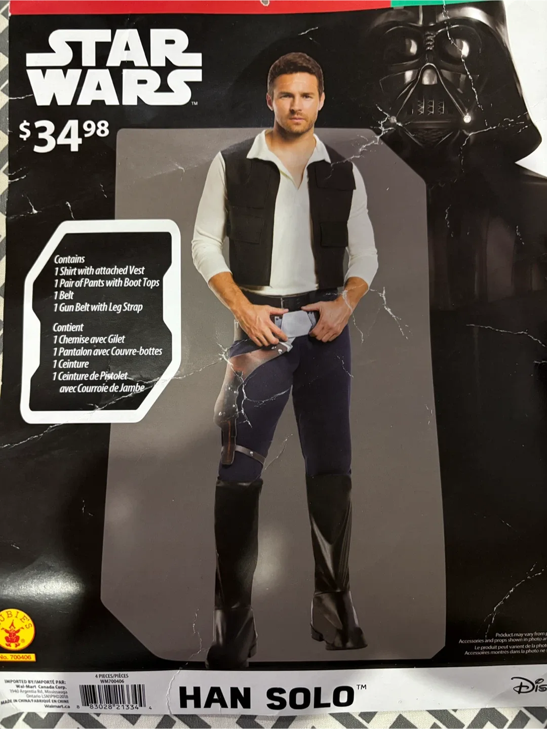 Star Wars Han Solo Costume for Halloween -Adult XL