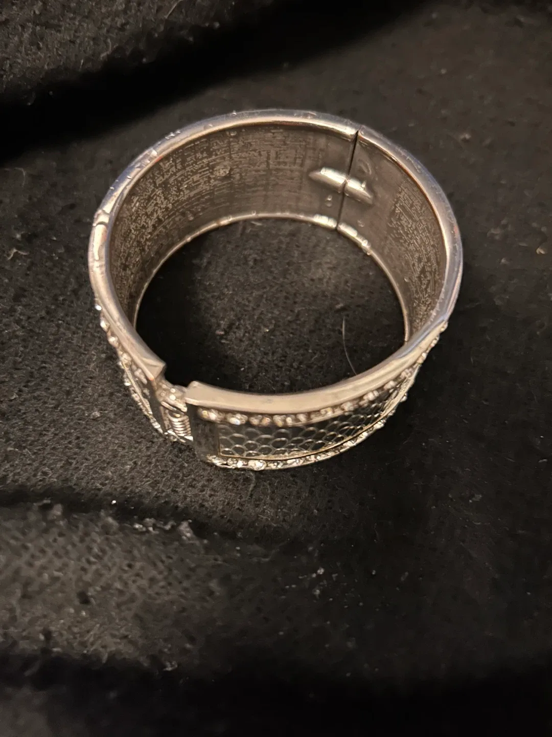 Silver Rhinestone Cuff Bracelet image indicator(2)