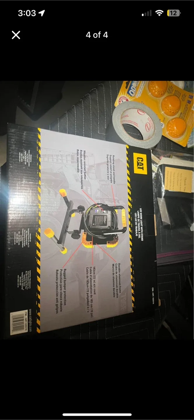 CAT LED Worklight with Stand - 3000 Lumens image indicator(4)