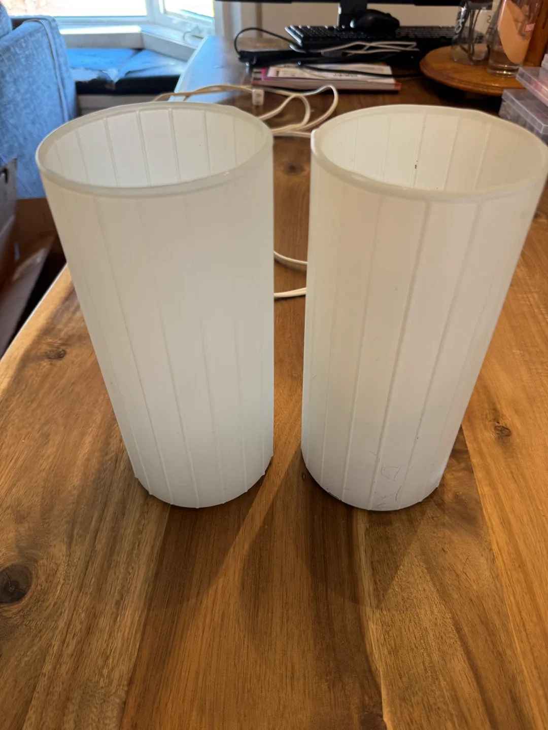 3 White Glass Lights