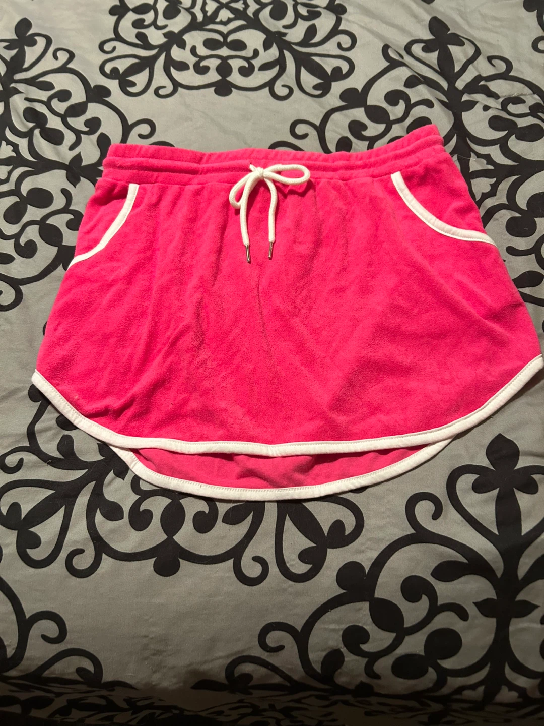 Lavon Pink Terry Cloth Skirt - Size XL