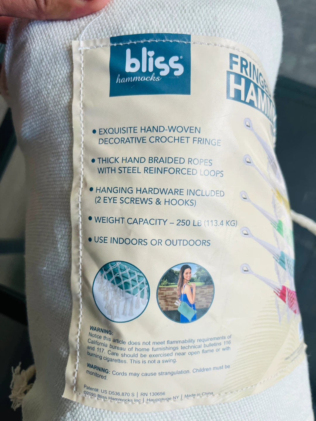 Fringed Hammock in a bag - photo 2