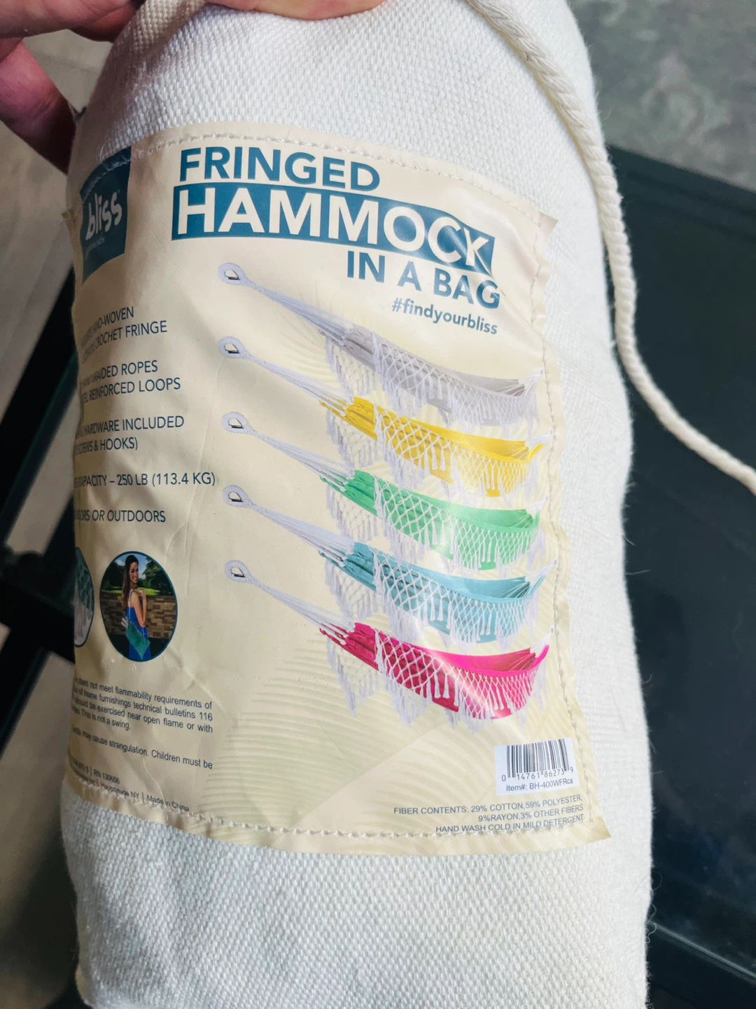 Fringed Hammock in a bag - photo 3