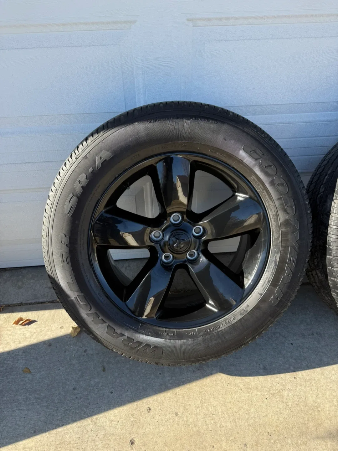 Ram 1500 Gloss Black Rims & Goodyear Wrangler SR-A Tires image indicator(2)