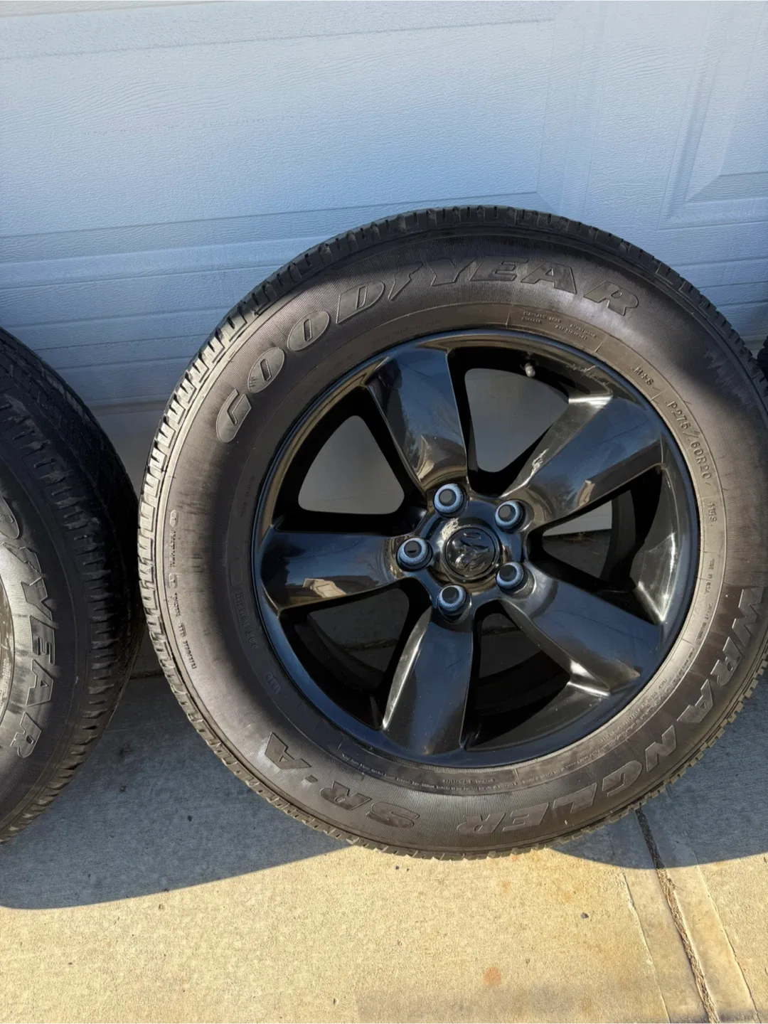 Ram 1500 Gloss Black Rims & Goodyear Wrangler SR-A Tires image indicator(3)