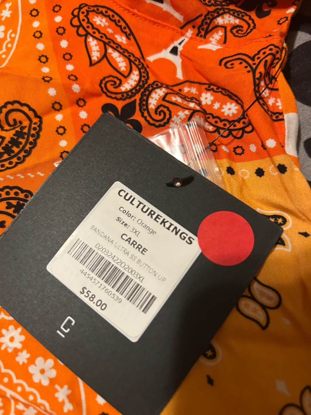 Carré Paris Orange Bandana Shirt - Size 3XL - photo 3