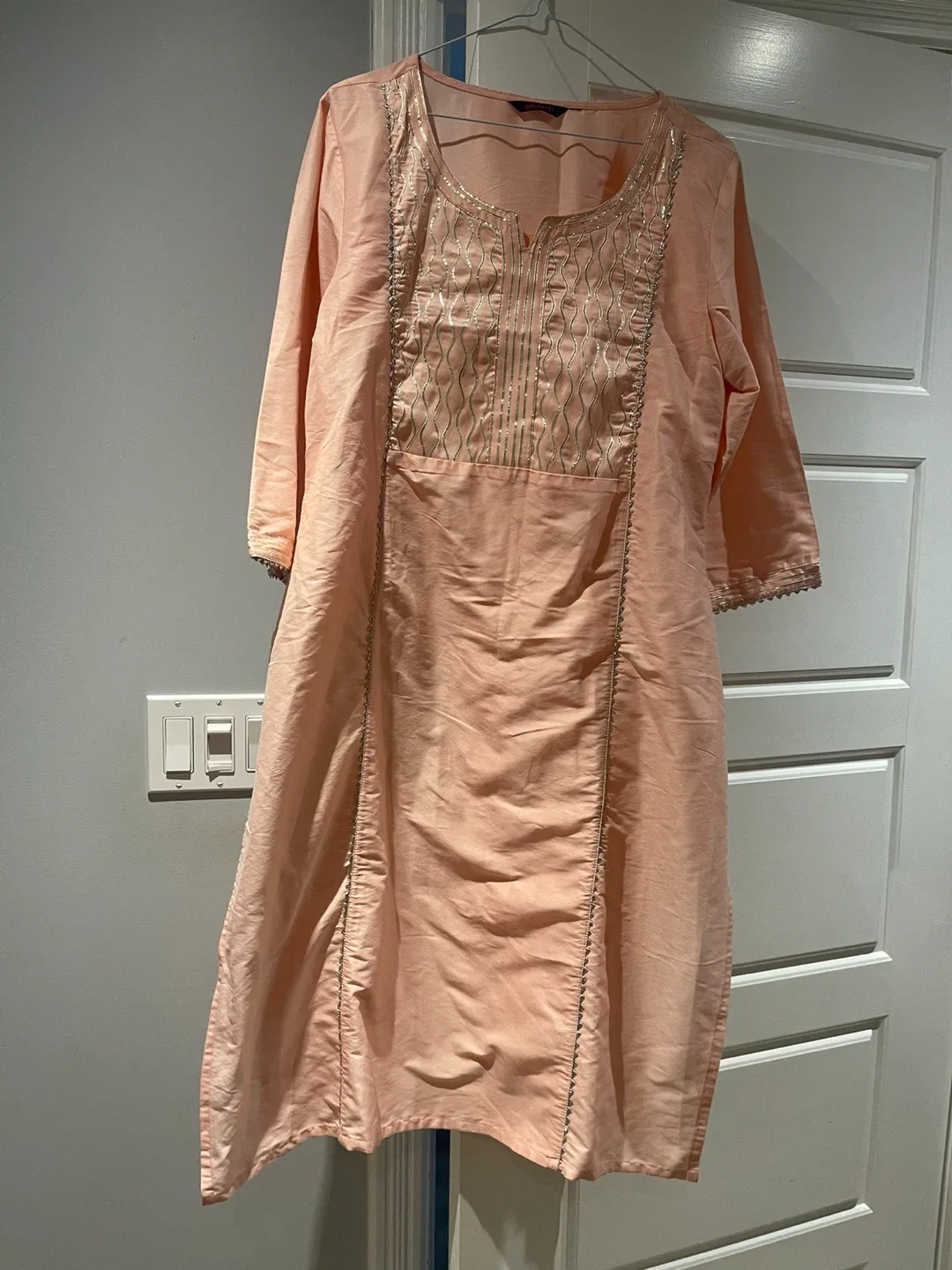 Srishti Kurti - Peach indian wear image indicator(4)