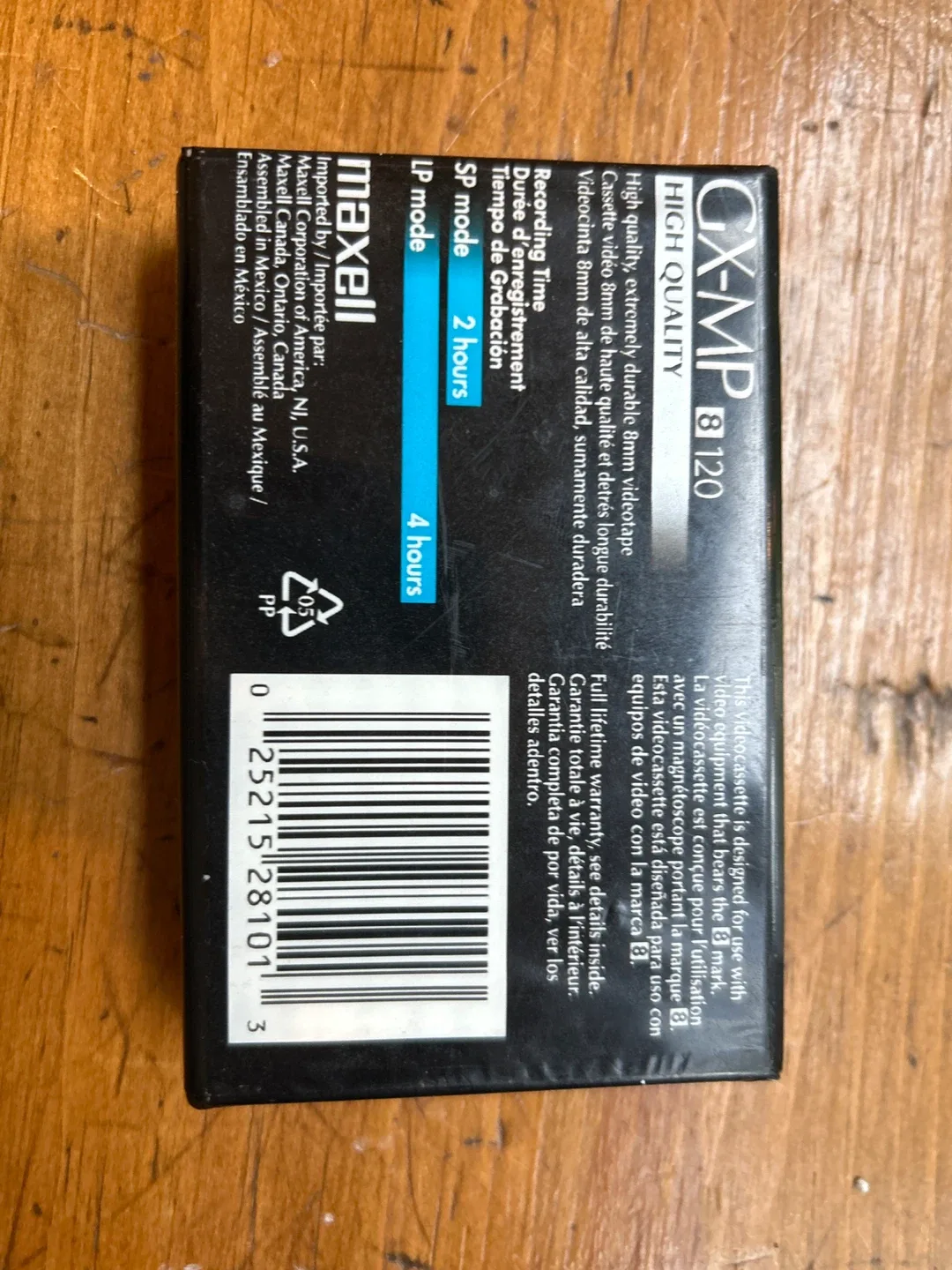 Maxell GX-MP 8mm 120 Video Tape – Sealed NOS High Quality image indicator(2)