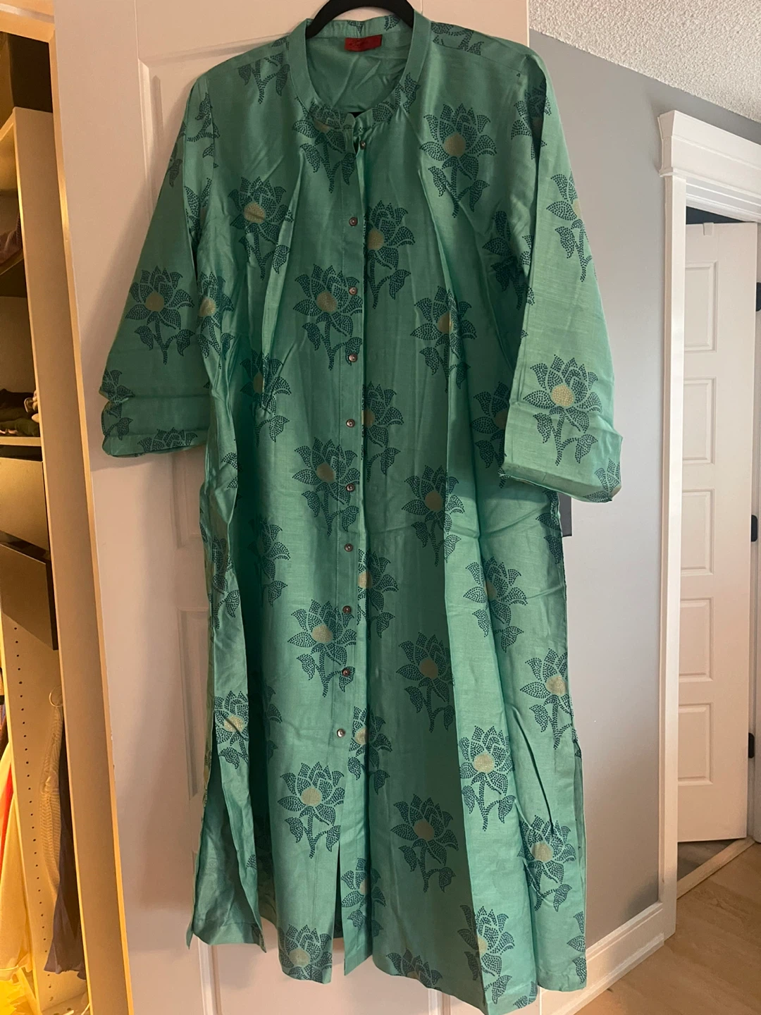 Green Floral Print Kurti